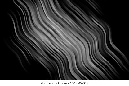 Dark Silver, Gray vector template with lava shapes. A vague circumflex abstract illustration with gradient. A completely new template for your business design.