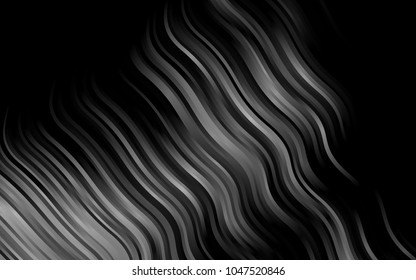Dark Silver, Gray vector template with bent ribbons. Shining crooked illustration in marble style. The elegant pattern for brand book.