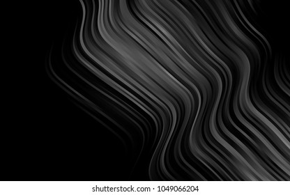 Dark Silver, Gray vector template with lines, ovals. Geometric illustration in marble style with gradient.  Marble design for your web site.