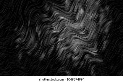 Dark Silver, Gray vector template with lava shapes. Shining crooked illustration in marble style. Pattern for your business design.