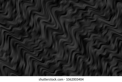 Dark Silver, Gray vector template with bent lines. Colorful illustration in abstract marble style with gradient. New composition for your brand book.