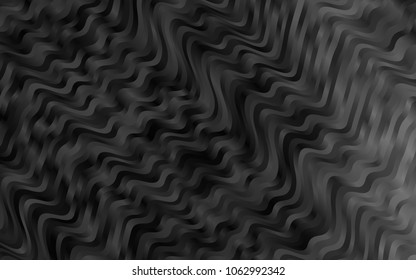 Dark Silver, Gray vector template with bent lines. A vague circumflex abstract illustration with gradient. A completely new template for your business design.