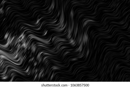 Dark Silver, Gray vector template with liquid shapes. Colorful abstract illustration with gradient lines. Marble style for your business design.