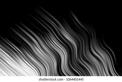 Dark Silver, Gray vector template with bent ribbons. A sample with blurred bubble shapes. A completely new marble design for your business.