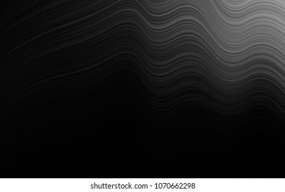 Dark Silver, Gray vector template with lines, ovals. A vague circumflex abstract illustration with gradient. A completely new marble design for your business.