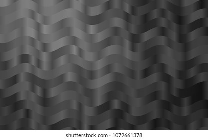 Dark Silver, Gray vector template with bent lines. Shining crooked illustration in marble style. Textured wave pattern for backgrounds.