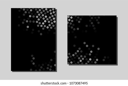 Dark Silver, Gray vector template for landing pages. Booklet with text box on colorful abstract background. The pattern can be used for any ad, booklets.