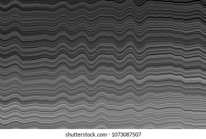 Dark Silver, Gray vector template with lava shapes. Shining illustration, which consist of blurred lines, circles. Pattern for your business design.