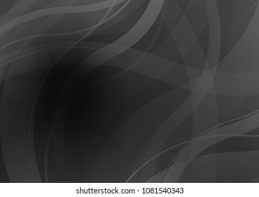 Dark Silver, Gray vector template with bent ribbons. Shining crooked illustration in marble style. Brand new design for your ads, poster, banner.