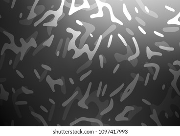 Dark Silver, Gray vector template with bubble shapes. Shining crooked illustration in marble style. A new texture for your  ad, booklets, leaflets.