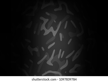 Dark Silver, Gray vector template with bubble shapes. Shining crooked illustration in marble style. New composition for your brand book.