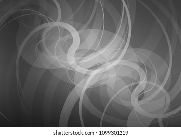 Dark Silver, Gray vector template with liquid shapes. An elegant bright illustration with gradient. Textured wave pattern for backgrounds.
