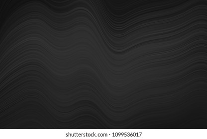 Dark Silver, Gray vector template with abstract lines. Creative illustration in halftone marble style with gradient. Pattern for your business design.