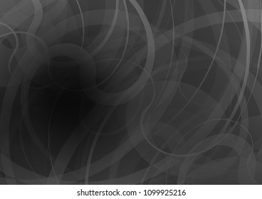 Dark Silver, Gray vector template with lines, ovals. A completely new color illustration in marble style. A completely new template for your business design.
