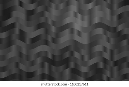 Dark Silver, Gray vector template with bent ribbons. A vague circumflex abstract illustration with gradient. Brand-new design for your ads, poster, banner.