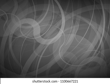 Dark Silver, Gray vector template with bubble shapes. Shining illustration, which consist of blurred lines, circles. Brand new design for your ads, poster, banner.