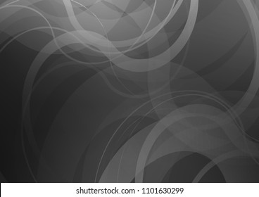 Dark Silver, Gray vector template with bubble shapes. An elegant bright illustration with gradient. The elegant pattern for brand book.