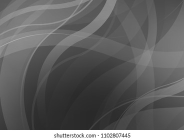 Dark Silver, Gray vector template with lines, ovals. A sample with blurred bubble shapes. A completely new marble design for your business.