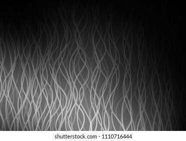 Dark Silver, Gray vector template with liquid shapes. Modern gradient abstract illustration with bandy lines. The best blurred design for your business.