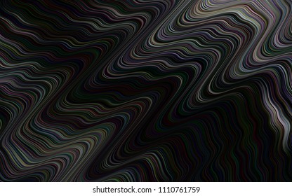 Dark Silver, Gray vector template with bent ribbons. A vague circumflex abstract illustration with gradient. Marble design for your web site.