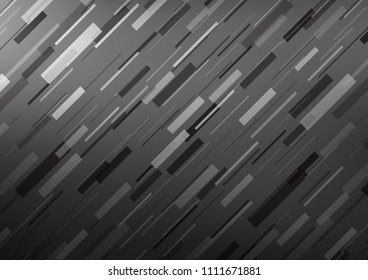 Dark Silver, Gray vector template with repeated sticks. Blurred decorative design in simple style with lines. The template can be used as a background.