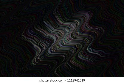 Dark Silver, Gray vector template with abstract lines. Geometric illustration in marble style with gradient.  The elegant pattern for brand book.