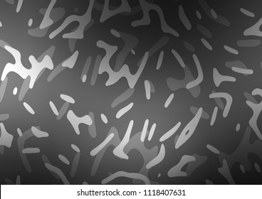 Dark Silver, Gray vector template with lava shapes. Creative geometric illustration in marble style with gradient. The elegant pattern for brand book.