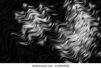 Dark Silver, Gray vector template with lines, ovals. Colorful illustration in abstract marble style with gradient. The elegant pattern for brand book.
