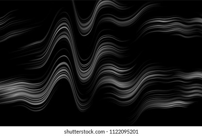Dark Silver, Gray vector template with bent lines. A vague circumflex abstract illustration with gradient. The best blurred design for your business.