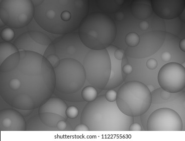 Dark Silver, Gray vector template with circles. Beautiful colored illustration with blurred circles in nature style. Pattern can be used as texture of water, rain drops.