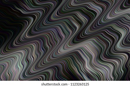Dark Silver, Gray vector template with bent lines. Creative illustration in halftone marble style with gradient. A completely new marble design for your business.