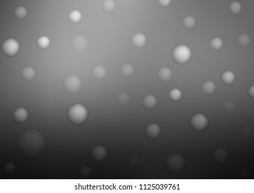 Dark Silver, Gray vector template with circles. Blurred decorative design in abstract style with bubbles. New design for ad, poster, banner of your website.