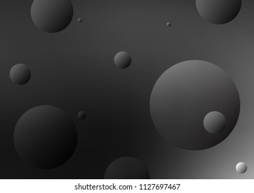 Dark Silver, Gray vector template with circles. Blurred decorative design in abstract style with bubbles. The pattern can be used for aqua ad, booklets.