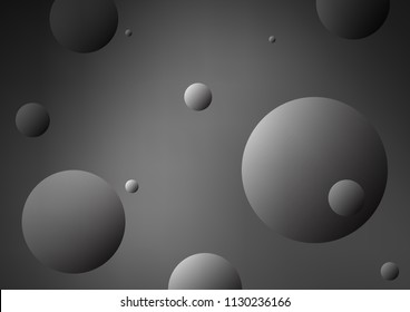 Dark Silver, Gray vector template with circles. Modern abstract illustration with colorful water drops. New design for ad, poster, banner of your website.