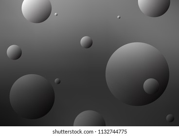 Dark Silver, Gray vector template with circles. Glitter abstract illustration with blurred drops of rain. New design for ad, poster, banner of your website.