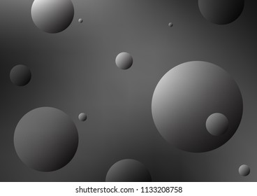 Dark Silver, Gray vector template with circles. Glitter abstract illustration with blurred drops of rain. New design for ad, poster, banner of your website.