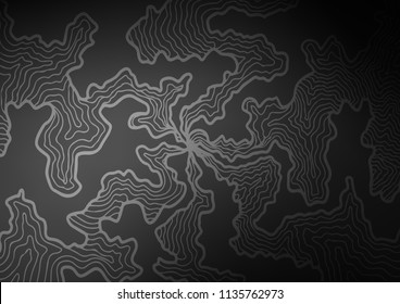 Dark Silver, Gray vector template with bubble shapes. Modern gradient abstract illustration with bandy lines. Pattern for your business design.