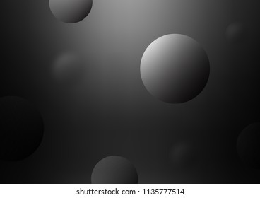 Dark Silver, Gray vector template with circles. Modern abstract illustration with colorful water drops. Completely new template for your brand book.