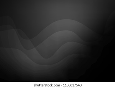 Dark Silver, Gray vector template with lines, ovals. A sample with blurred bubble shapes. Brand new design for your ads, poster, banner.