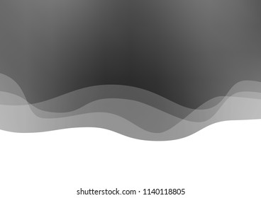 Dark Silver, Gray vector template with abstract lines. Blurred geometric sample with gradient bubbles.  Marble design for your web site.