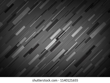 Dark Silver, Gray vector template with repeated sticks. Modern geometrical abstract illustration with staves. Smart design for your business advert.