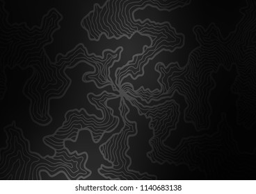 Dark Silver, Gray vector template with lines, ovals. Blurred geometric sample with gradient bubbles.  Brand new design for your ads, poster, banner.