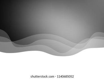 Dark Silver, Gray vector template with lines, ovals. Colorful abstract illustration with gradient lines. Marble design for your web site.