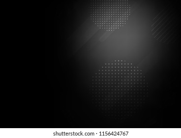 Dark Silver, Gray vector template with repeated sticks, circles. Shining colored illustration with rounded stripes, dots. Best design for your ad, poster, banner.