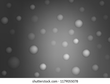 Dark Silver, Gray vector template with circles. Blurred bubbles on abstract background with colorful gradient. New design for ad, poster, banner of your website.