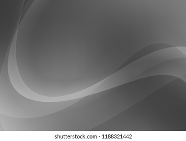 Dark Silver, Gray vector template with lines, ovals. Colorful illustration in abstract marble style with gradient. The best blurred design for your business.