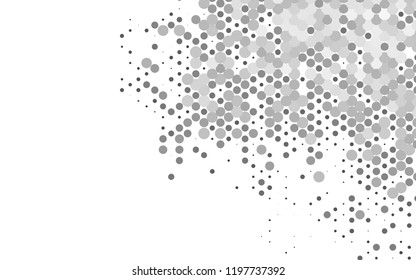 Dark Silver, Gray vector template with spots. Abstract illustration with colored bubbles in nature style. Pattern for ads, booklets.