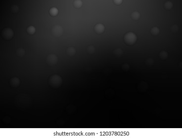 Dark Silver, Gray vector template with circles. Glitter abstract illustration with blurred drops of rain. Completely new template for your brand book.