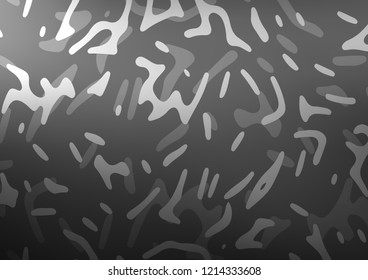 Dark Silver, Gray vector template with bubble shapes. Creative illustration in halftone marble style with gradient. A completely new marble design for your business.