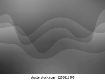 Dark Silver, Gray vector template with bent lines. A vague circumflex abstract illustration with gradient. A completely new template for your business design.
